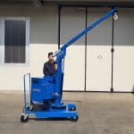 Electric or semi-automatic mini cranes with capacity up to 400 kg.