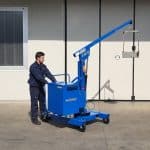 Electric or semi-automatic mini cranes with capacity up to 400 kg.